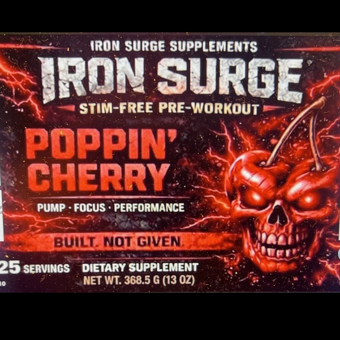 Iron Surge Stim-Free Pre-Workout – Poppin' Cherry