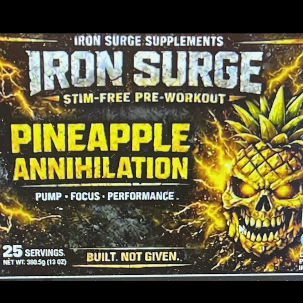 Iron Surge Stim-Free Pre-Workout – Pineapple Annihilation
